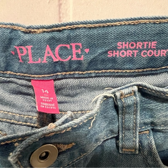 CHILDREN’s PLACE girls embroidered jeans shorts /size 14 - Picture 3 of 8